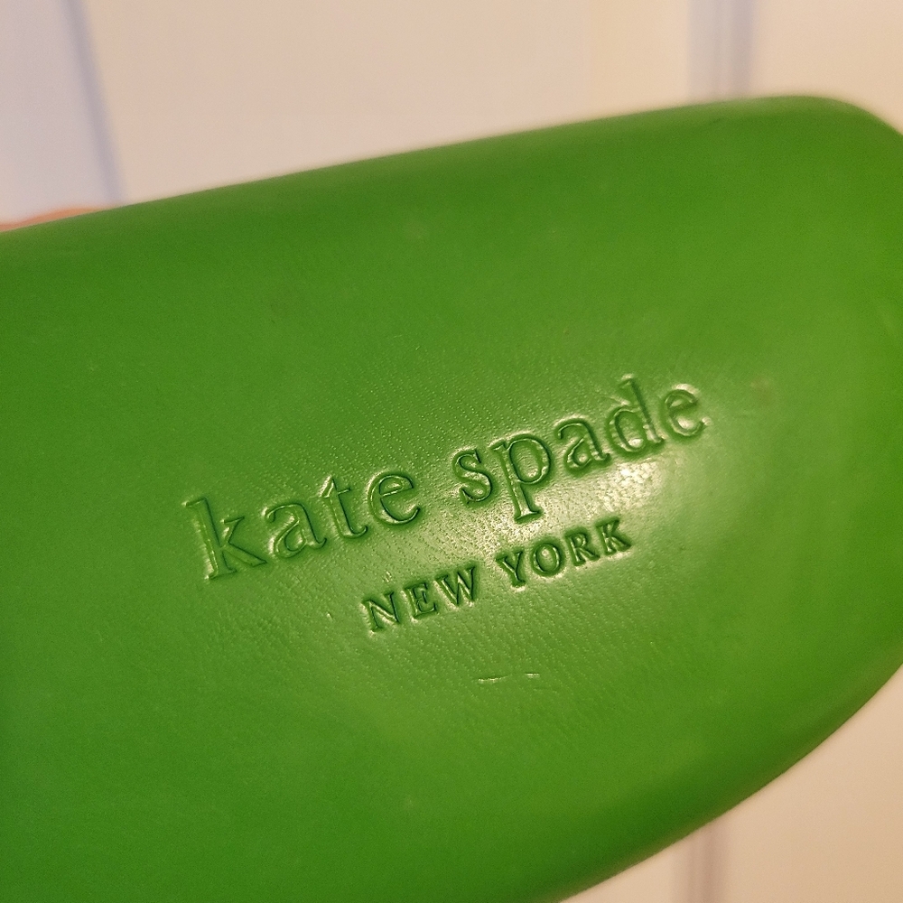 kate spade Sunglass Eyeglasses Case ~ Kelly Green ~ Wink-Wink Motif FINAL PRICE - Picture 11 of 13